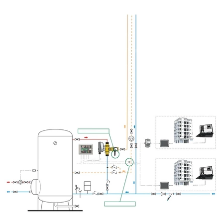 LEGIOMIX Elektroniczny zawór mieszający z programowalną dezynfekcją termiczną i dezynfekcją kontrolną - 24 V, 1"