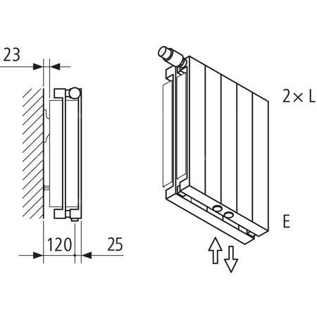 Grzejnik płytowy typ 22 KERMI V-HVV wym. 1600 x 840 mm, kolor biały, moc 2964 W