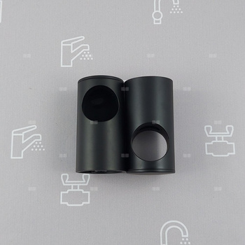 ZESTAW UCHWYTÓW RURY Z ZAŚLEPKĄ DO NATRYSKU PRZESUWNEGO MOZA, BLACK