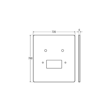 Płytka maskująca VIEGA 806422 (akcesorium) do umywalki szkło jasnoszary, l: 780 b: 720 s: 6