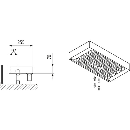 Konwektor Kermi Kon m. Str. Typ44 BH140x255x4800mm QN6586, weiß, 6bar, o. Abd., AB Uni.