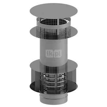 Zakończenie komina JEREMIAS CLV33 stal nierdzewna fi 180/350 mm