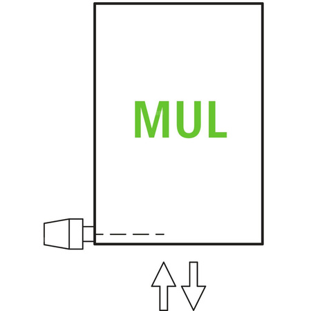 Grzejnik płytowy typ 22 KERMI V-HVV wym. 1800 x 280 mm, kolor biały, moc 1084 W