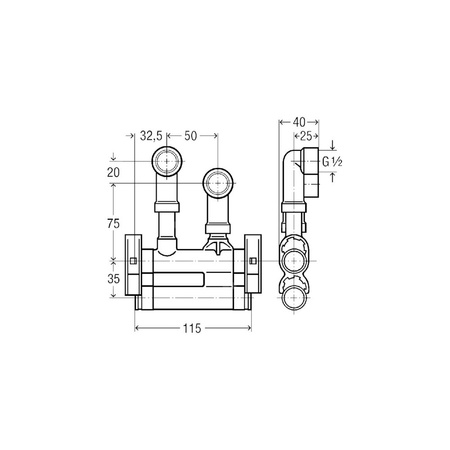 Przyłącze grzejnika VIEGA 22772 brąz 15mm x 1/2''