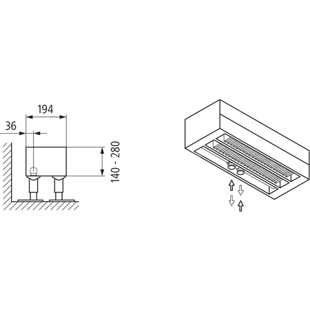 Konwektor Kermi Konvektor Typ43 BH140x194x4200mm QN4977, weiß, 6bar, m. Abd., AB Uni.