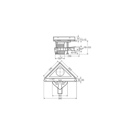 Odpływ narożny, stal nierdzewna / błyszczący do odpływów prysznicowych VIEGA 497281