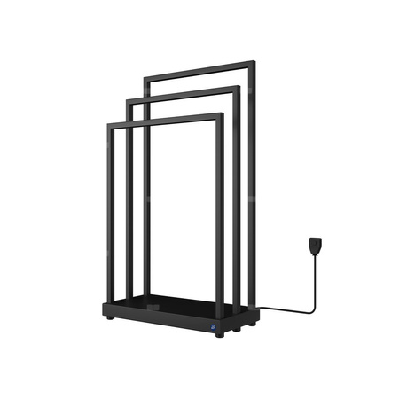 Grzejnik elektryczny (suszarka) INSTAL-PROJEKT Mobilo Electro 2, wym. 900/500 mm, kolor czarny mat,  moc 105 W