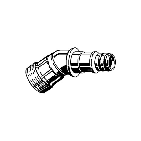 Złącze przyłączeniowe 45' VIEGA 614993 jednoczęściowy, brąz / brąz, 3/4'' (gz x kw), 64 mm