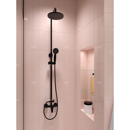 RITTO zestaw natryskowy z bat. BTR7U, czarny