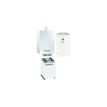 Pakiet - Kocioł gazowy jednofunkcyjny DE DIETRICH MCR3 Evo 24T kondensacyjny wiszący 6.1 - 24.8 kW + RekuperatorRecovens V400 + Zasobnik c.w.uSRK100MG