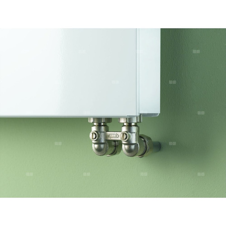 Kermi® Plan-V Typ11 wys755x63x1205mm biały,10bar,zaworowy,lewy,z osłony