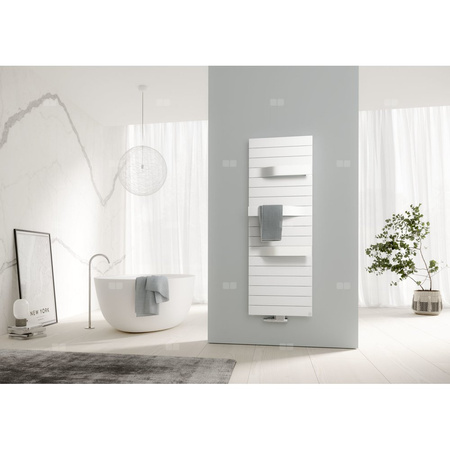 Kermi TABEO 1437x101x500mm QN 758, RAL9016, Podłączenie środkowe