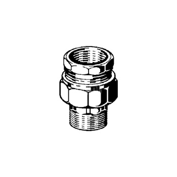 Dwuzłącze, uszczelnienie stożkowe VIEGA 3341 trzyczęśc., brąz / brąz, 1'' (gw x gz), (głębokość: 45 mm)