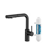 DUERO PURE BASIC PULL-OUT BATERIA KUCHENNA Z FUNKCJĄ FILTRACJI WODY I WYCIĄGANĄ WYLEWKĄ, CZARNA + FILTR HYDRO+