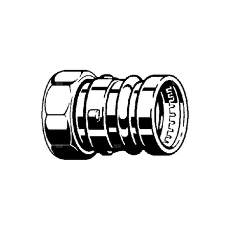 Złącze przyłączeniowe Sanpress VIEGA 2263XL dwuczęściowy, brąz / brąz, 3'' x 76.1 mm (gw x mz), 111 mm, (głębokość: 42 mm) z uszczelką