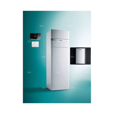 Pakiet systemowy OZE - Pompa ciepła gruntowa solanka-woda VAILLANT VWF 88/4 flexoCOMPACT 8.8 kW 400 V + Regulator sensoCOMFORT VRC 720 + Moduł chłodzenia pasywnego VWZ NC 11/4 + Moduł komunikacji internetowej VR 940f