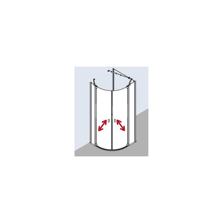 Kermi Kab. ćwierć. Raya P55 1010x 2000 970-1000 SIMG ESG Clean