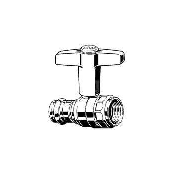 Zawór kulowy VIEGA 2275.4 brąz, PN16 15mm x 1/2'' zz x gw, uchwyt: motylek