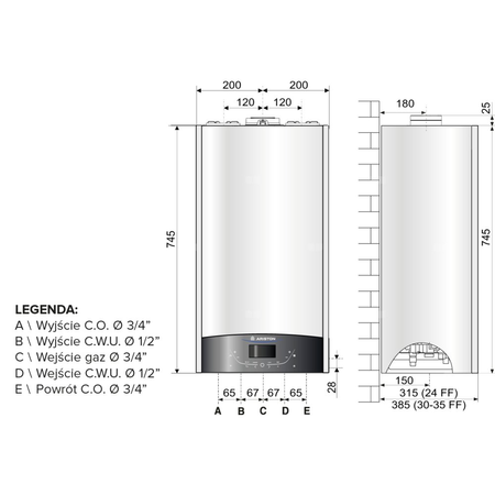 Kocioł wiszący kondensacyjny GENUS ONE+ NET 24