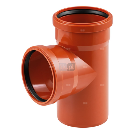 Trójnik MAGNAPLAST KG KGEA 45' PVC-U DN 110 (ww x ww x wz), kolor pomarańczowy