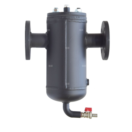Filtroodmulnik koszowy FMK 250 – DN80 z wyposażeniem dodatkowym, bez izolacji, malowany (z koszem filtracyjnym 500µm, zaworem spustowym i odpowietrznikiem ręcznym, bez izolacji, malowany)