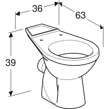 Stojąca miska WC Koło Idol do spłuczki nasadzanej, lejowa, wylot poziomy