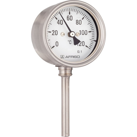Termometr bimetaliczny AFRISO BiTh Ch, D402 fi 100 mm 0…60'C tuleja 63 mm połączenie rad
