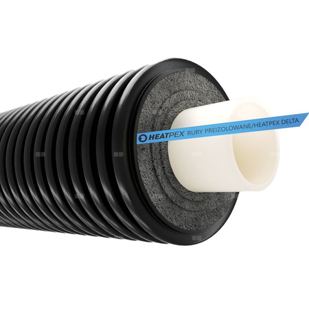 Rura preizolowana pojedyncza HEATPEX DELTA PEX SANI UNO 63/160