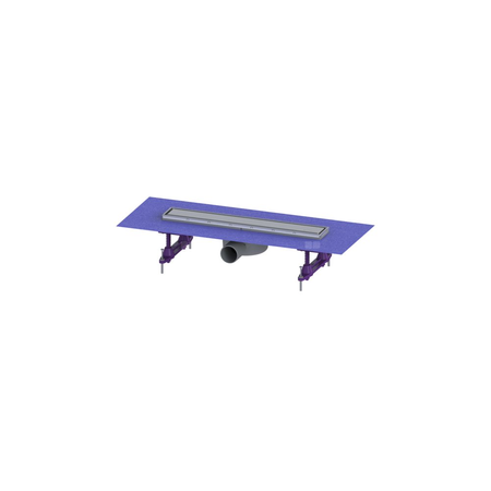 Odpływ liniowy prysznicowy Linearis Compact, L=450, odpływ boczny DN50 z matą fabrycznie zamont. + Sitko + Multistop