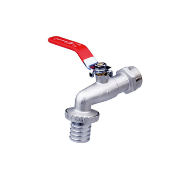 Zawór kulowy PERFEXIM PHA-009 mosiądz niklowany czerpalny, PN16 1'' GZ x przyłącze do węża, uchwyt: dźwignia