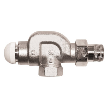 Zawór grzejnikowy termostatyczny HERZ TS-E kątowy spec., połączenie 1/2'' (niklowanie)