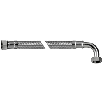 Wąż elastyczny przyłączeniowy QIK stal nierdzewna, 3/4'' x 3/4'', dł. 800 mm, GW x GW (przyłącze kątowe) z oplotem