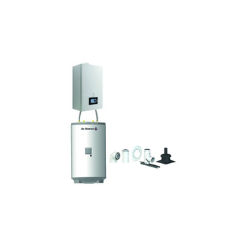 Pakiet - Kocioł gazowy jednofunkcyjny DE DIETRICH Virtuens Smart 15 kondensacyjny wiszący 2.6 - 16.3 kW + Zestaw powietrzno-spalinowy szachtowyBazowy PP/Alu fi 60/100 na fi 80 + Zasobnik c.w.uAQUAvie125