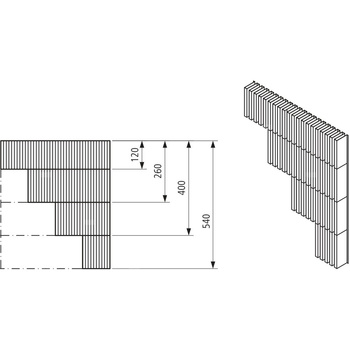 Kermi ściana grzewcza HHV22 420x122x4000 pozioma,RAL9016,6bar,bez osł.,prawa,L400