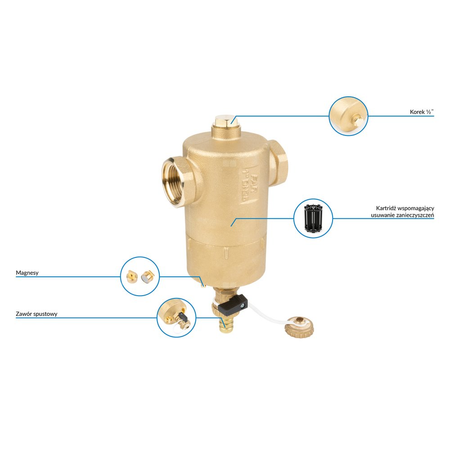 Separator AFRISO FAR 212, do C.O., do klimatyzacji, 10 bar / 110'C, 1'' (GW)Instalacje i źródła ciepła