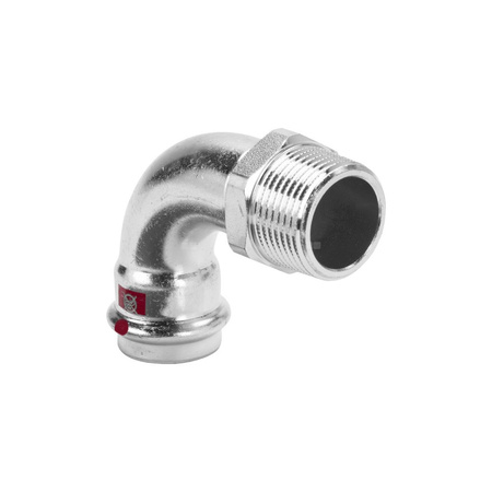 Łuk Prestabo 90' VIEGA 1114 jednoczęściowy, stal (ocynk galwaniczny/elektrolityczny) / stal (ocynk galwaniczny/elektrolityczny), 12 mm, 3/8'' (mz x gz) z uszczelką