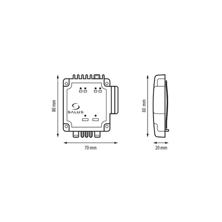 Moduł sterowania pompą i kotłem do listwy KL06-M SALUS PL07
