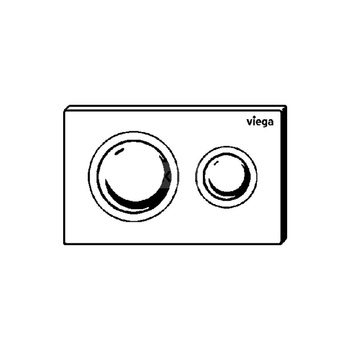 Przycisk do WC ekspozycyjny Prevista Visign for Style 20 nr wzoru 8610.19 płytka maskująca: tworzywo szt. chrom. klawisz: tworzywo szt. chrom.