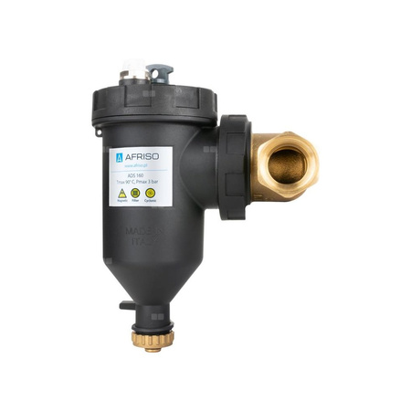 Separator AFRISO ADS 160, do C.O., do klimatyzacji, 3 bar / 90'C, 1'' (GW), z wkładem magnesowymInstalacje i źródła ciepła, z izolacją