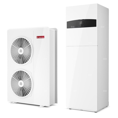 Pakiet - Pompa ciepła powietrzna powietrze-woda monoblok ARISTON NIMBUS COMPACT M NET R32 11 kW 400 V + Moduł naścienny Sensys Net z łącznością Wi-Fi