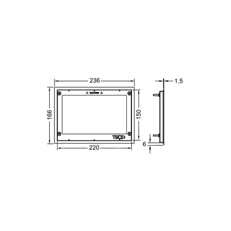 TECEloop - Ramka maskująca z metalu szczotkowana