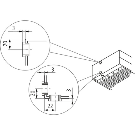 KSN22 z osłoną radiacyjną 70x133x4400 RAL9016, 6 bar, bez osłony, podł. 14