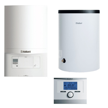 Pakiet - Kocioł gazowy jednofunkcyjny VAILLANT ecoTEC pro VC 186/5-3 kondensacyjny wiszący 5.7 - 20 kW + Czujnik c.w.u. + RegulatormultiMATIC 700 + Zasobnik c.w.uVIH R 150/6B