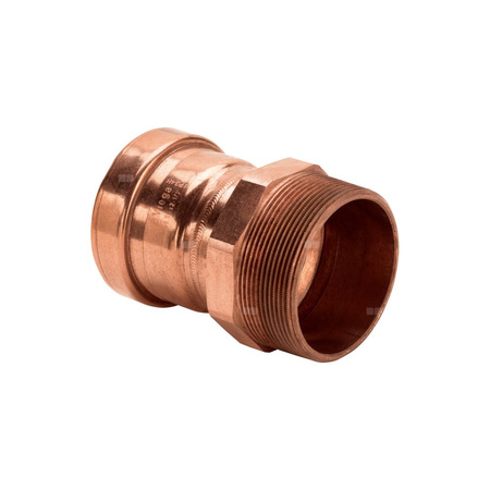 Złącze przejściowe Profipress VIEGA 2411XL jednoczęściowy, Cu (stan surowy) / Cu (stan surowy), 64 mm, 2 1/2'' (mz x gz), 113 mm