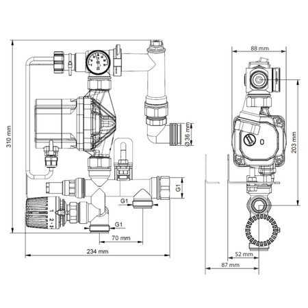 Grupa pompowa PrimoFloor CC K 130TP TK do rozdzielacza ProCalida CC 1