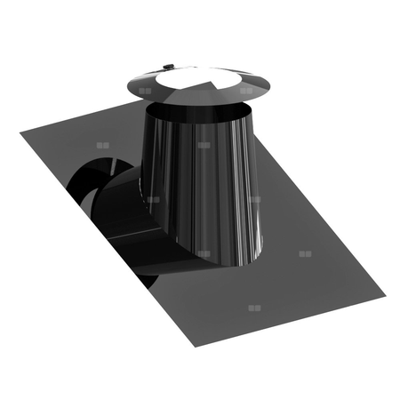 Przejście przez dach 26-35st. z płaszczem ołowianym i kołnierzem RAL9011MB fi200mm 