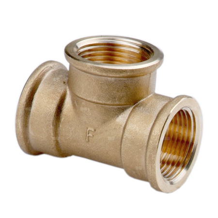 Trójnik FERRO mosiądz 6/4'' x 6/4'' x 6/4'' GW, kolor żółty