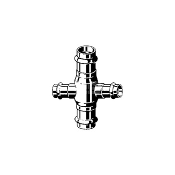 Czwórnik VIEGA 2244 brąz, 22 mm x 15 mm x 22 mm x 15 mm, mz x mz x mz x mz