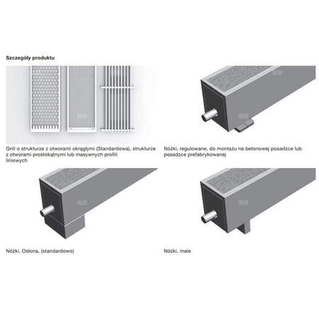 Grzejnik konwektorowy ZEHNDER Stana, wym. 230 x 1500 mm, kolor biały, moc 2424 W