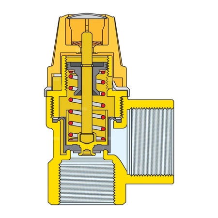 Zawór bezpieczeństwa dla instalacji solarnych 3/4" GW x 1" GW 6 bar
